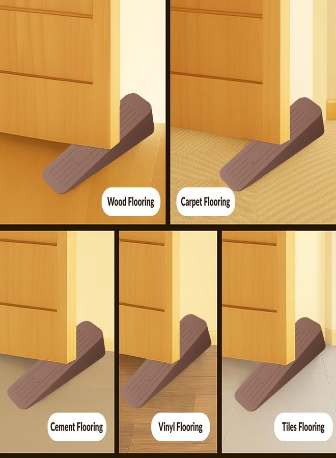 ALP Heavy Duty Anti|Non Slip Rubber Door Stoppers with Doors Powerful Gripping Work of Any Surface for Home, Offices, Warehouses & Classrooms Door Bottom Sealing 120mm x 37mm x 20mm (Brown, Pack of 2) - Image 2